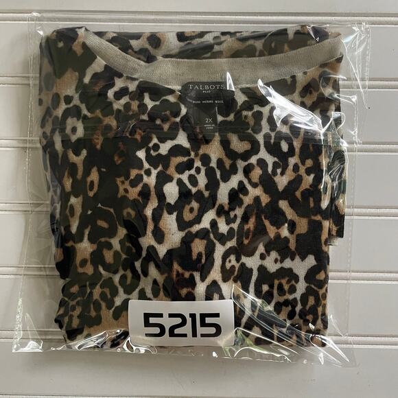 Talbots Merino Wool Animal Print Pullover Sweater size XL - Picture 9 of 9